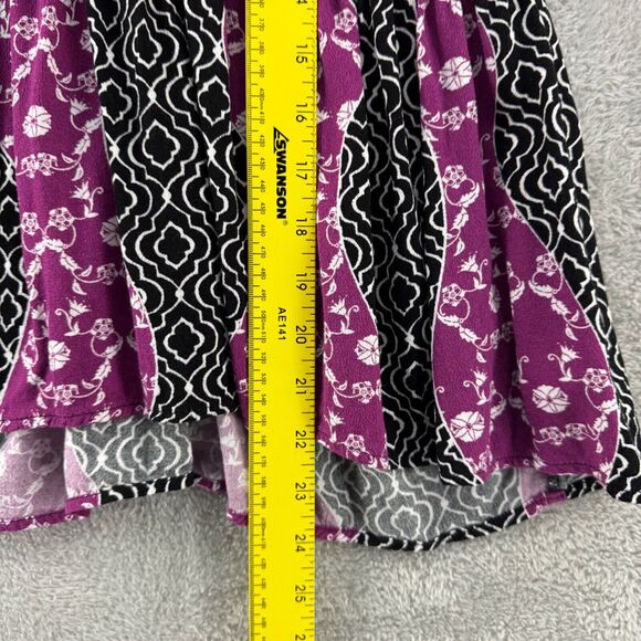 Free People Top Womens XS Black Dream Darlin Deep V-Neck Babydoll Boho Flowy - Picture 11 of 14